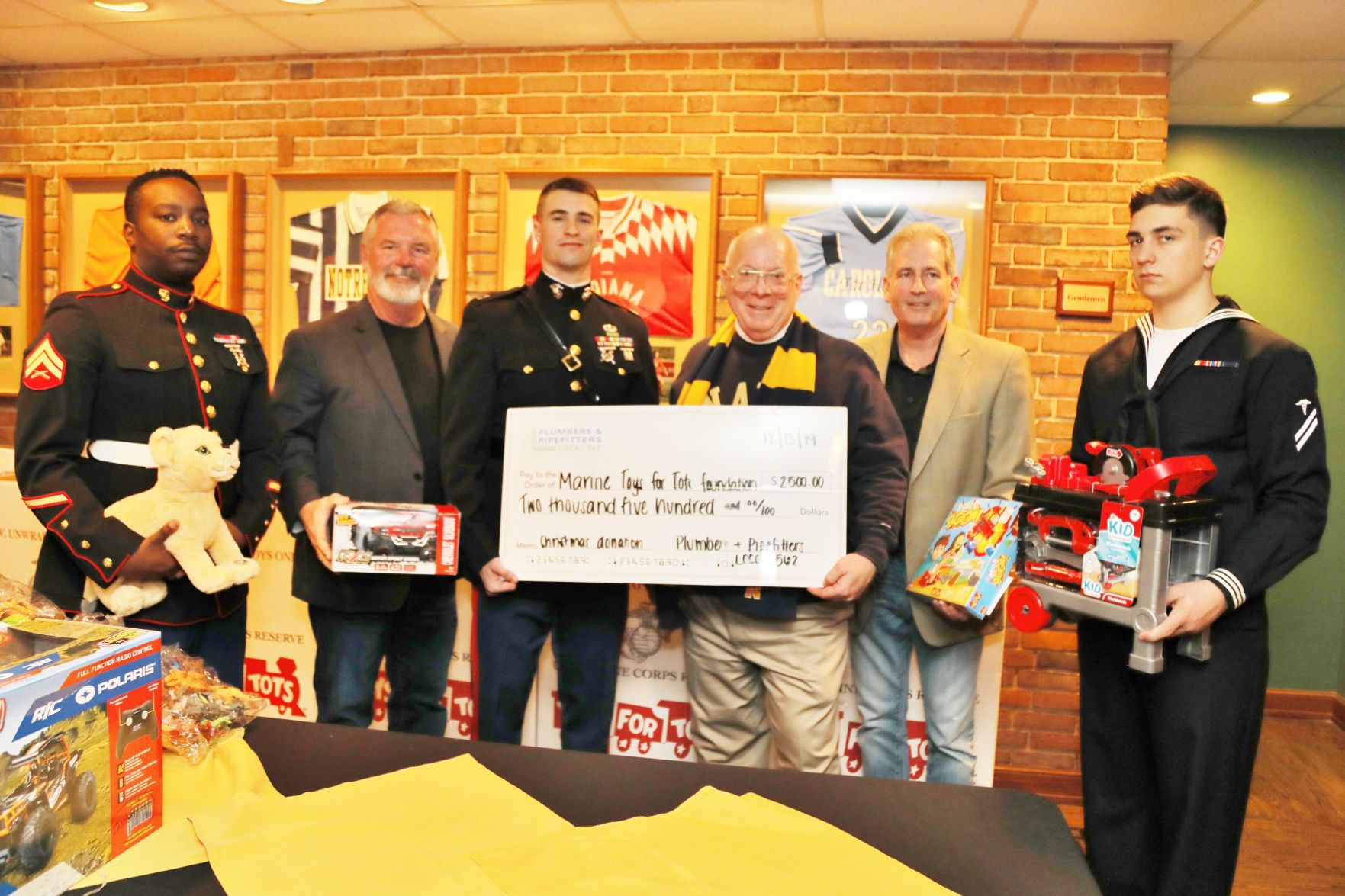 CPL Donnaven Akins, Rick Phillips, Captain Randall Gregorius, Jim Naumann, Mike O'Mara, HN Peter Wohlstadter